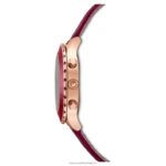 hodinky octea lux chrono švajčiarska výroba, kožený remienok, červený povrch v ružovom zlate B8ZNT1195 Swarovski príslušenstvo - Image 3