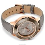 hodinky octea lux chrono švajčiarska výroba, kožený remienok, sivá, povrchová úprava ružové zlato B8ZNT1177 Swarovski príslušenstvo - Image 4