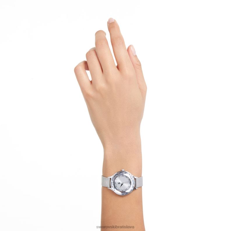 hodinky octea nova švajčiarska výroba, kovový náramok, strieborný tón, nehrdzavejúca oceľ B8ZNT1242 Swarovski príslušenstvo - Image 2