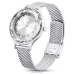 hodinky octea nova švajčiarska výroba, kovový náramok, strieborný tón, nehrdzavejúca oceľ B8ZNT1242 Swarovski príslušenstvo - Image 3