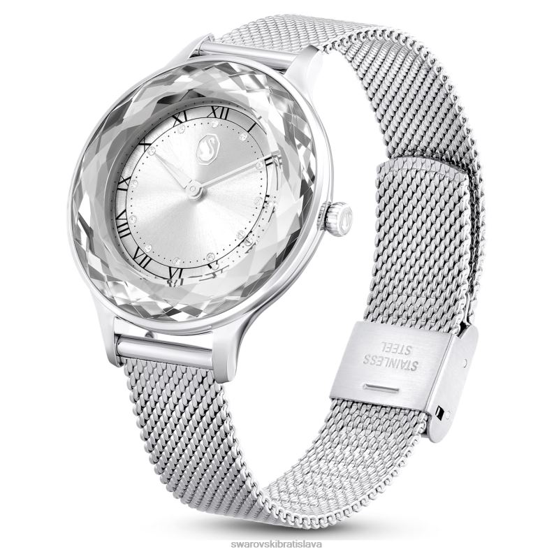 hodinky octea nova švajčiarska výroba, kovový náramok, strieborný tón, nehrdzavejúca oceľ B8ZNT1242 Swarovski príslušenstvo - Image 3