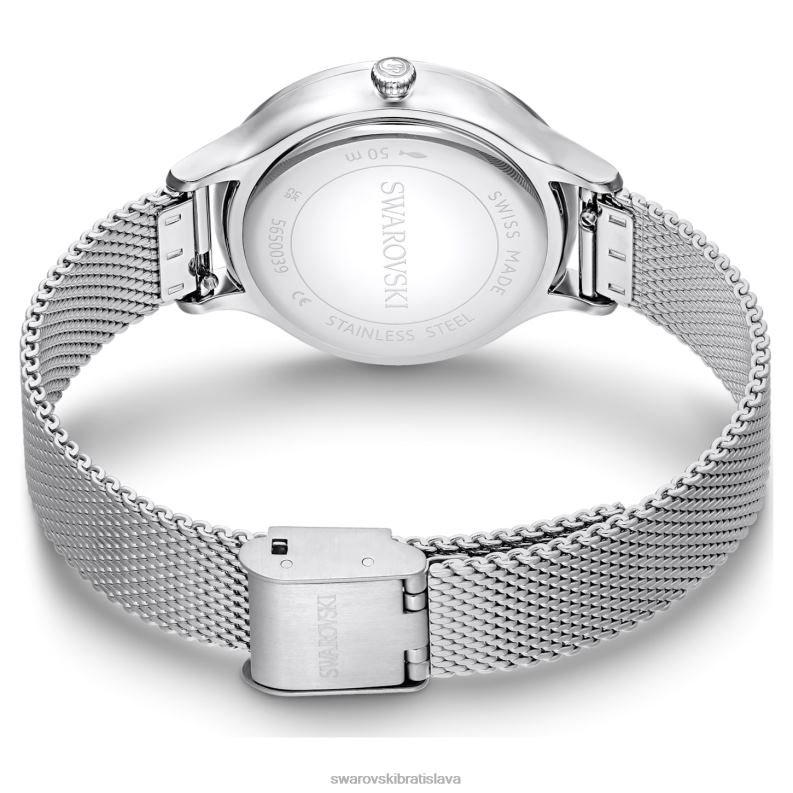 hodinky octea nova švajčiarska výroba, kovový náramok, strieborný tón, nehrdzavejúca oceľ B8ZNT1242 Swarovski príslušenstvo - Image 4