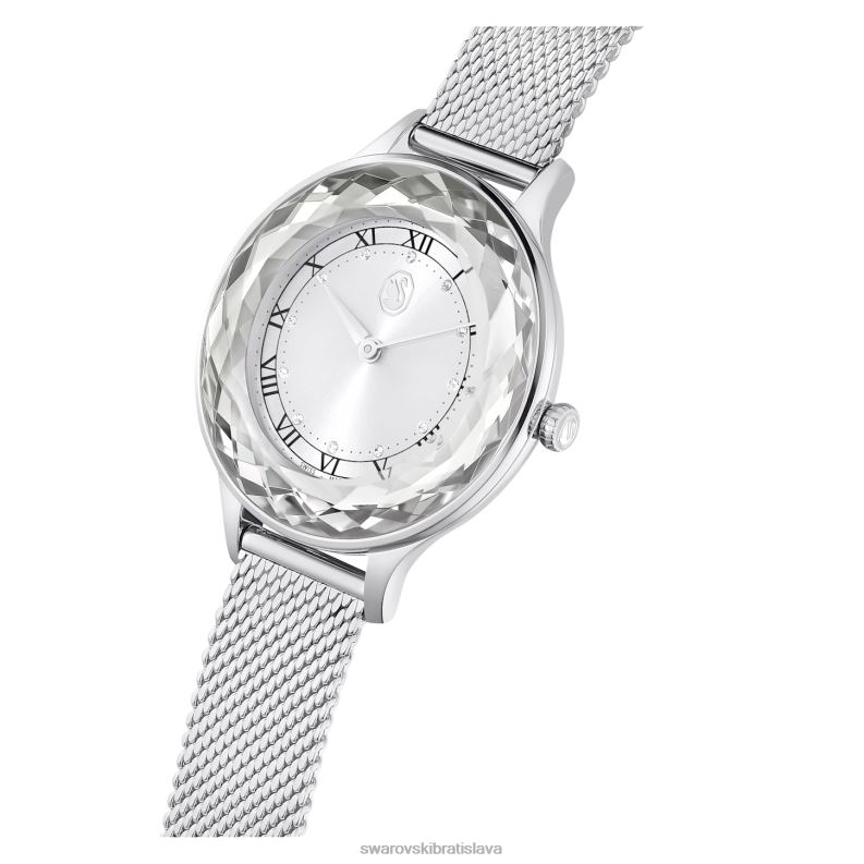 hodinky octea nova švajčiarska výroba, kovový náramok, strieborný tón, nehrdzavejúca oceľ B8ZNT1242 Swarovski príslušenstvo - Image 5