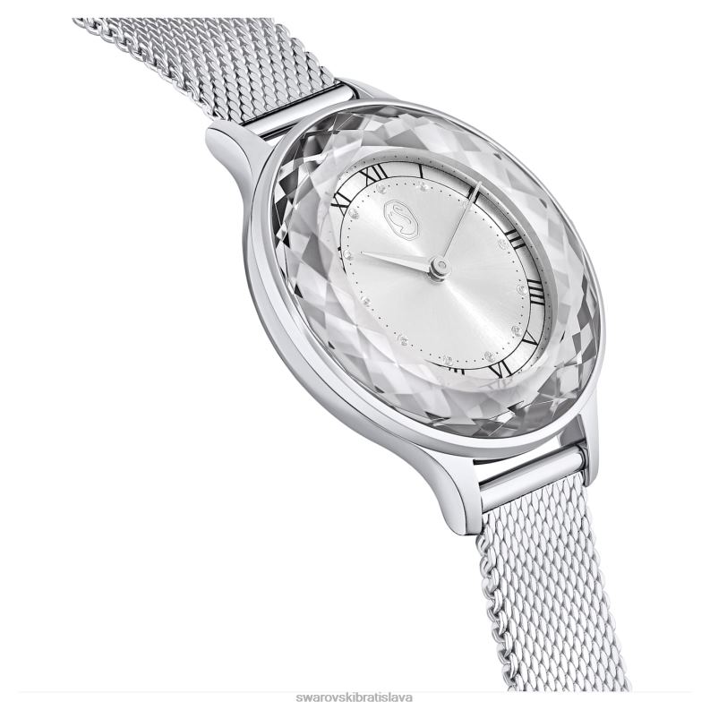 hodinky octea nova švajčiarska výroba, kovový náramok, strieborný tón, nehrdzavejúca oceľ B8ZNT1242 Swarovski príslušenstvo - Image 6