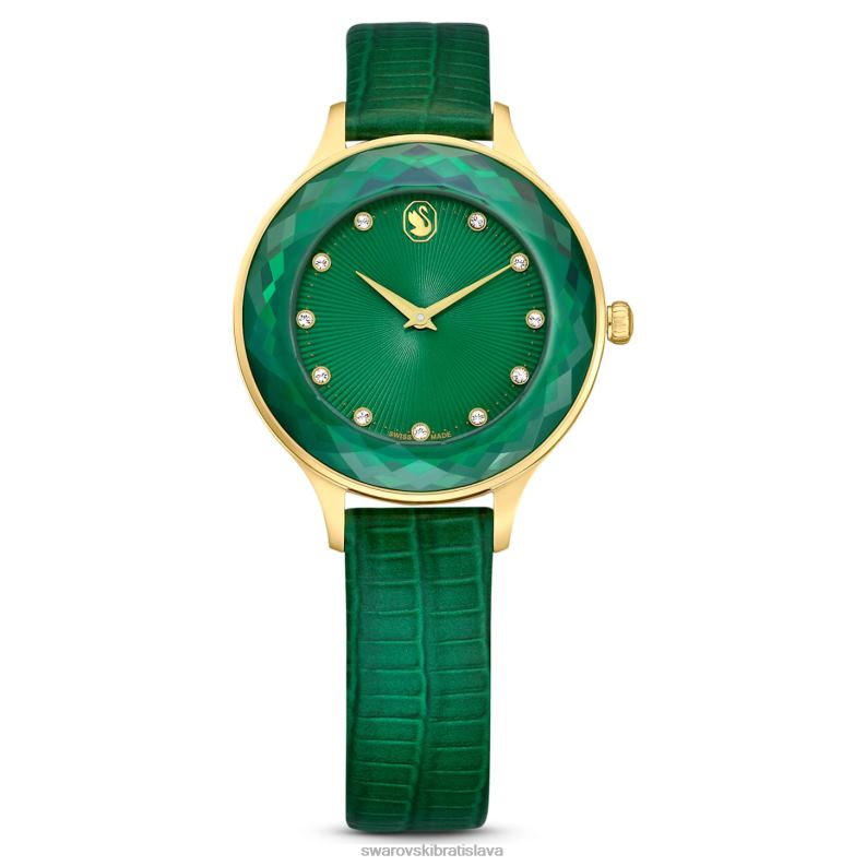 hodinky_octea_nova_svajciarska_vyroba_kozeny_remienok_zelena_zlata_povrchova_uprava_b8znt1146_swarovski_prislusenstvo.jpg hodinky octea nova švajčiarska výroba, kožený remienok, zelená, zlatá povrchová úprava B8ZNT1146 Swarovski príslušenstvo - Image 1