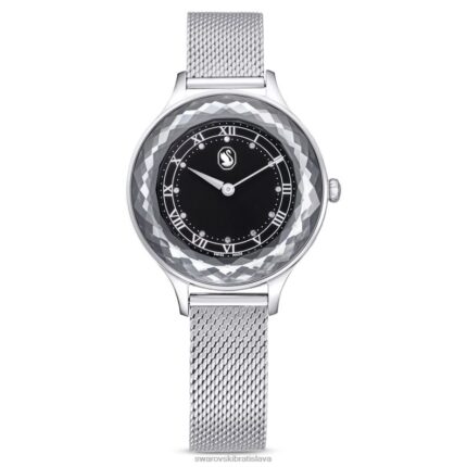 hodinky octea nova švajčiarsky, kovový náramok, čierny, nehrdzavejúca oceľ B8ZNT1241 Swarovski príslušenstvo
