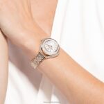 hodinky s kryštalickou aurou švajčiarska výroba, kovový náramok, tón ružového zlata, povrchová úprava v tóne ružového zlata B8ZNT1172 Swarovski príslušenstvo - Image 2