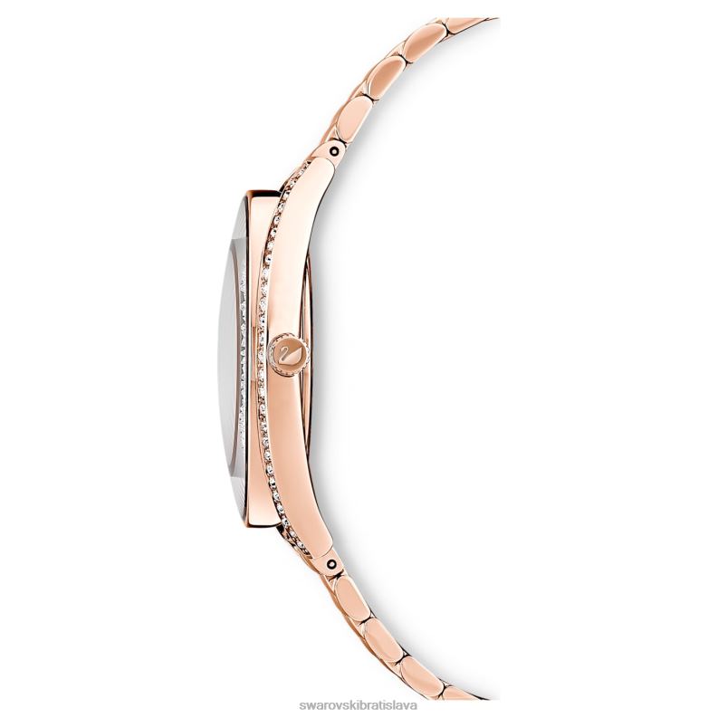 hodinky s kryštalickou aurou švajčiarska výroba, kovový náramok, tón ružového zlata, povrchová úprava v tóne ružového zlata B8ZNT1172 Swarovski príslušenstvo - Image 3