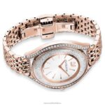 hodinky s kryštalickou aurou švajčiarska výroba, kovový náramok, tón ružového zlata, povrchová úprava v tóne ružového zlata B8ZNT1172 Swarovski príslušenstvo - Image 4