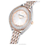 hodinky s kryštalickou aurou švajčiarska výroba, kovový náramok, tón ružového zlata, povrchová úprava zmiešaný kov B8ZNT1167 Swarovski príslušenstvo - Image 5