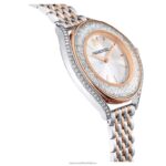 hodinky s kryštalickou aurou švajčiarska výroba, kovový náramok, tón ružového zlata, povrchová úprava zmiešaný kov B8ZNT1167 Swarovski príslušenstvo - Image 6