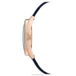 hodinky s kryštalickou aurou švajčiarska výroba, kožený remienok, modrá, povrchová úprava ružové zlato B8ZNT1185 Swarovski príslušenstvo - Image 3