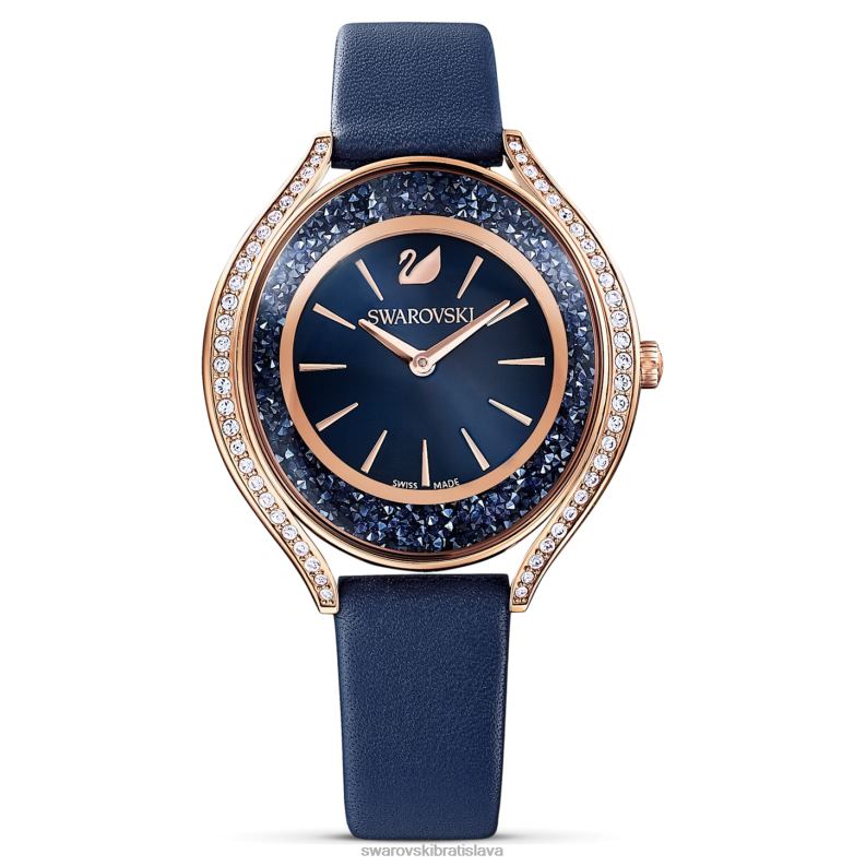 hodinky_s_krystalickou_aurou_svajciarska_vyroba_kozeny_remienok_modra_povrchova_uprava_ruzove_zlato_b8znt1185_swarovski_prislusenstvo.jpg hodinky s kryštalickou aurou švajčiarska výroba, kožený remienok, modrá, povrchová úprava ružové zlato B8ZNT1185 Swarovski príslušenstvo - Image 1