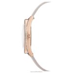 hodinky s kryštalickou aurou švajčiarska výroba, kožený remienok, sivá, povrchová úprava ružové zlato B8ZNT1183 Swarovski príslušenstvo - Image 3