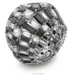 hyperbola koktailový prsteň zmiešané strihy, čierne, rhodiované B8ZNT1060 Swarovski šperky - Image 3
