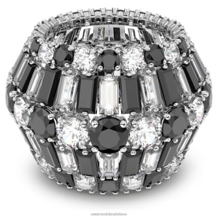 hyperbola koktailový prsteň zmiešané strihy, čierne, rhodiované B8ZNT1060 Swarovski šperky