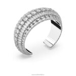 hyperbola manžeta zmiešané rezy, biele, rhodiované B8ZNT619 Swarovski šperky - Image 3