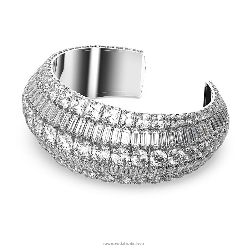 hyperbola_manzeta_zmiesane_rezy_biele_rhodiovane_b8znt619_swarovski_sperky.jpg hyperbola manžeta zmiešané rezy, biele, rhodiované B8ZNT619 Swarovski šperky - Image 1