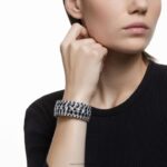 hyperbola manžeta zmiešané strihy, čierne, rhodiované B8ZNT626 Swarovski šperky - Image 2