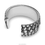 hyperbola manžeta zmiešané strihy, čierne, rhodiované B8ZNT626 Swarovski šperky - Image 4