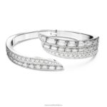 hyperbolový náramok uhlíkovo neutrálny oxid zirkoničitý, zmiešané rezy, biely, rhodiovaný B8ZNT591 Swarovski šperky