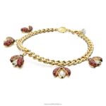 idylický náramok lienka, červená, pozlátená B8ZNT459 Swarovski šperky - Image 3