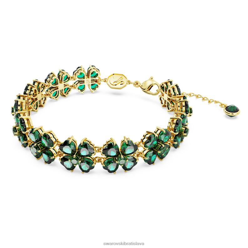 idylický náramok zmiešané strihy, viacnásobná ďatelina, zelená, pozlátená B8ZNT579 Swarovski šperky - Image 3