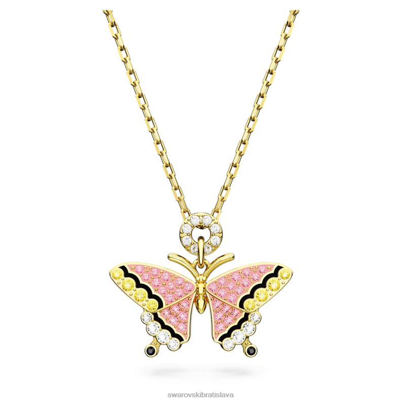 idylicky_privesok_motyl_viacfarebny_pozlateny_b8znt162_swarovski_sperky.jpg idylický prívesok motýľ, viacfarebný, pozlátený B8ZNT162 Swarovski šperky - Image 1