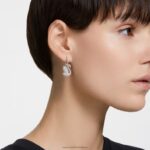 ikonické labutie náušnice labuť, biela, rhodiovaná B8ZNT810 Swarovski šperky - Image 2