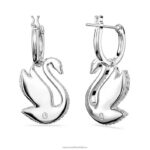 ikonické labutie náušnice labuť, biela, rhodiovaná B8ZNT810 Swarovski šperky - Image 5