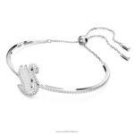 ikonický labutí náramok labuť, biela, rhodiovaná B8ZNT508 Swarovski šperky - Image 3