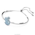 ikonický labutí náramok labuť, modrá, rhodiovaná B8ZNT521 Swarovski šperky - Image 3