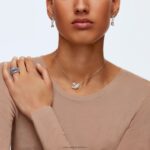 ikonický prívesok labuť labuť, béžová, rhodiovaná B8ZNT334 Swarovski šperky - Image 5