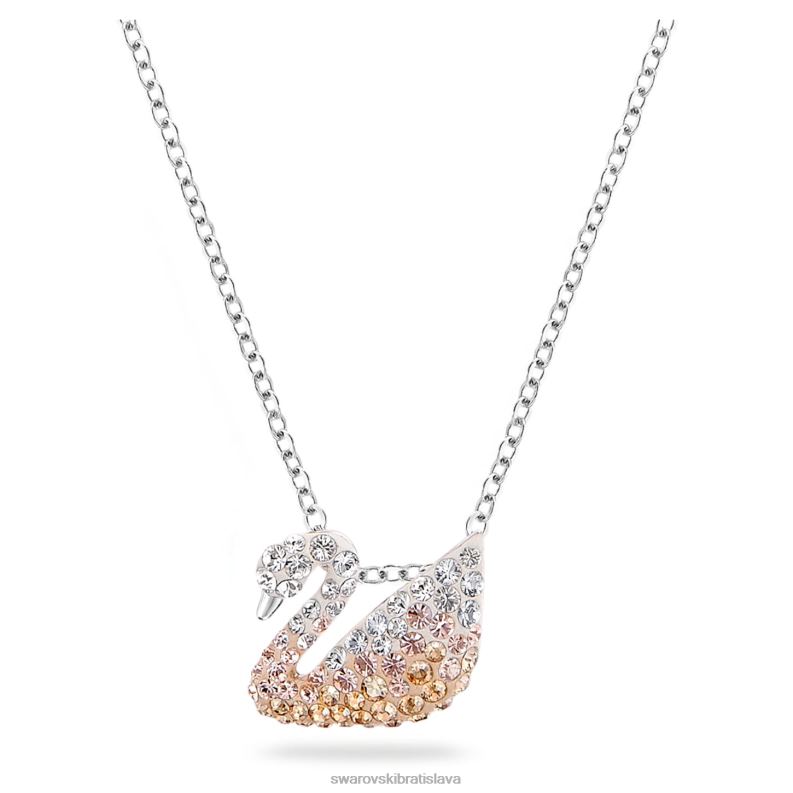 ikonicky_privesok_labut_labut_bezova_rhodiovana_b8znt335_swarovski_sperky.jpg ikonický prívesok labuť labuť, béžová, rhodiovaná B8ZNT335 Swarovski šperky - Image 1