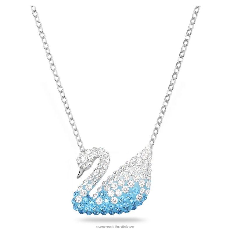 ikonicky_privesok_labut_labut_modra_rhodiovana_b8znt181_swarovski_sperky.jpg ikonický prívesok labuť labuť, modrá, rhodiovaná B8ZNT181 Swarovski šperky - Image 1