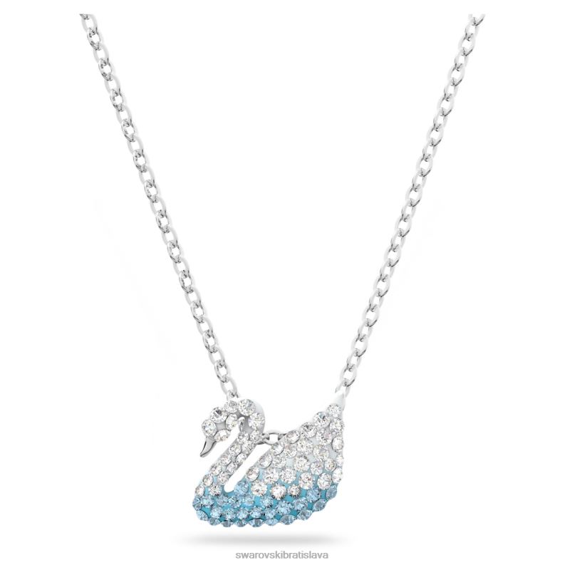 ikonicky_privesok_labut_labut_modra_rhodiovana_b8znt198_swarovski_sperky.jpg ikonický prívesok labuť labuť, modrá, rhodiovaná B8ZNT198 Swarovski šperky - Image 1