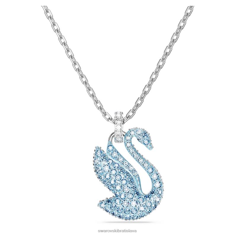 ikonicky_privesok_labut_labut_modra_rhodiovana_b8znt282_swarovski_sperky.jpg ikonický prívesok labuť labuť, modrá, rhodiovaná B8ZNT282 Swarovski šperky - Image 1