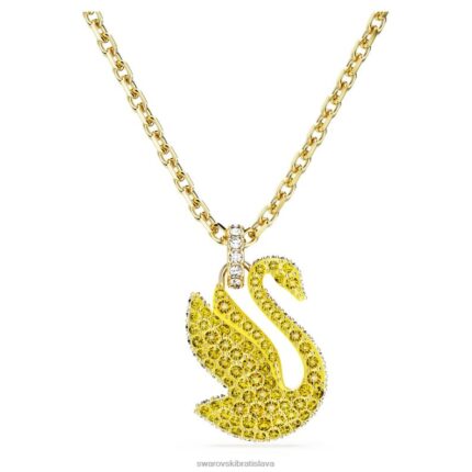 ikonický prívesok labuť labuť, žltá, pozlátená B8ZNT257 Swarovski šperky