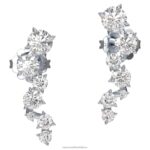 intímne manžety na uši 14k biele zlato B8ZNT960 Swarovski šperky