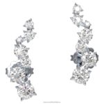intímne manžety na uši 14k biele zlato B8ZNT960 Swarovski šperky - Image 3