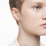intímne napichovacie náušnice 14k biele zlato B8ZNT653 Swarovski šperky - Image 2