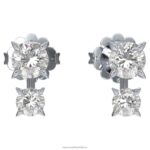 intímne napichovacie náušnice 14k biele zlato B8ZNT653 Swarovski šperky