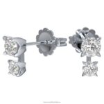 intímne napichovacie náušnice 14k biele zlato B8ZNT653 Swarovski šperky - Image 3