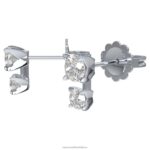 intímne napichovacie náušnice 14k biele zlato B8ZNT653 Swarovski šperky - Image 4