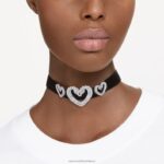 jeden choker srdce (3), biele, rhodiované B8ZNT352 Swarovski šperky - Image 2