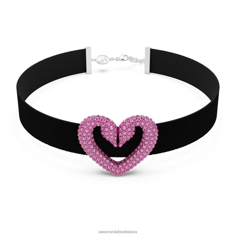 jeden_choker_srdce_ruzove_rhodiovane_b8znt357_swarovski_sperky.jpg jeden choker srdce, ružové, rhodiované B8ZNT357 Swarovski šperky - Image 1