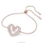 jeden náramok srdce, biele, pozlátené ružovým zlatom B8ZNT525 Swarovski šperky - Image 3