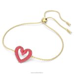 jeden náramok srdce, červené, pozlátené B8ZNT490 Swarovski šperky - Image 3