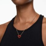 jeden prívesok dlažba, srdce, červená, pozlátená B8ZNT208 Swarovski šperky - Image 2
