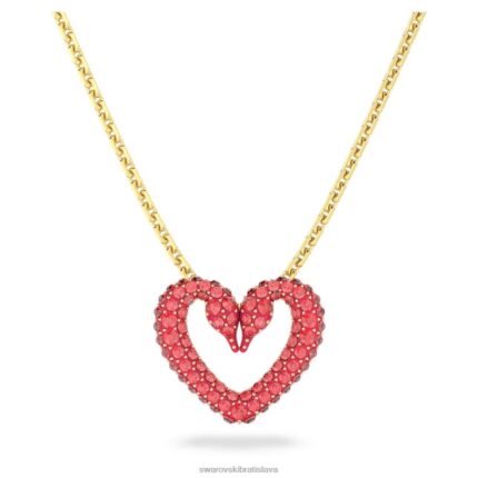 jeden prívesok dlažba, srdce, červená, pozlátená B8ZNT208 Swarovski šperky